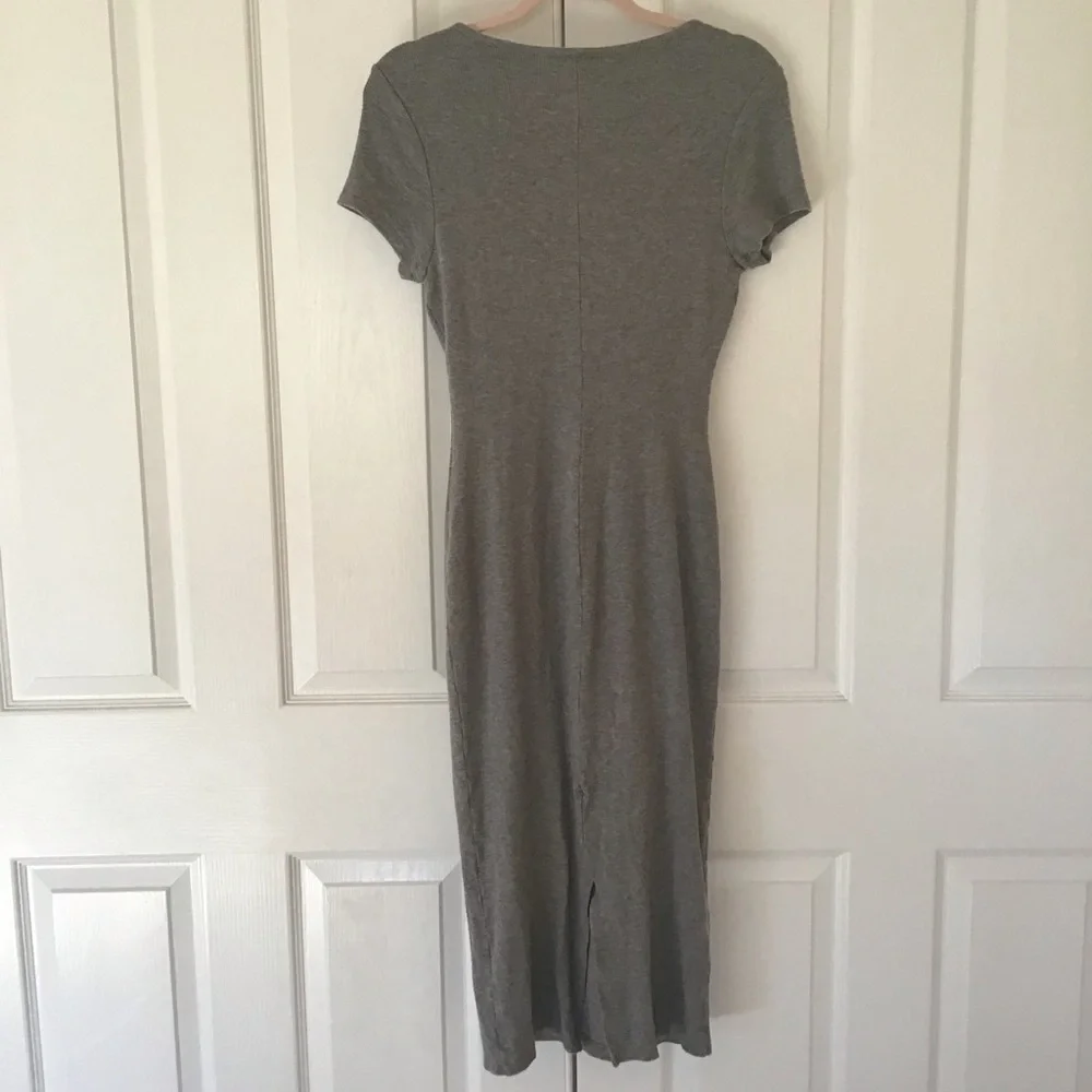 Marine Layer ribbed midi dress gray M_3